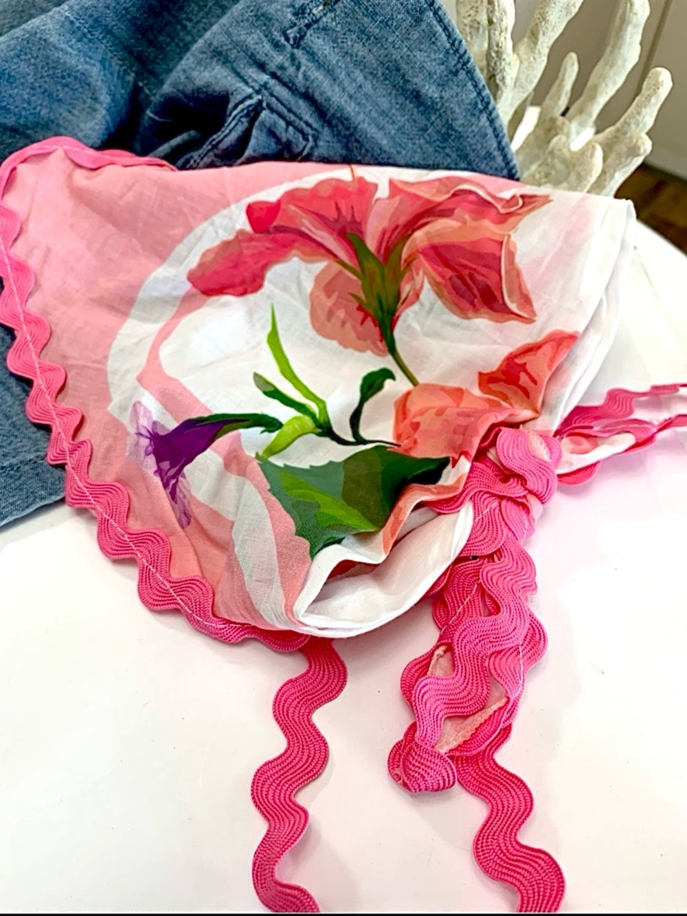 Boho for Besties Floral Cotton Hair Scarf